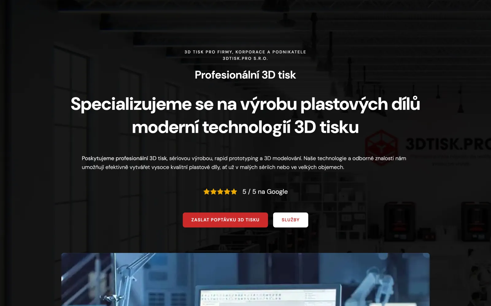 Web 3Dtisk.PRO — profesionální 3D tisk pro firmy
