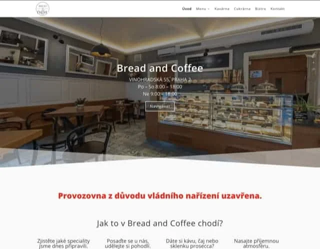 Web Bread and Coffee — kavárna v Praze