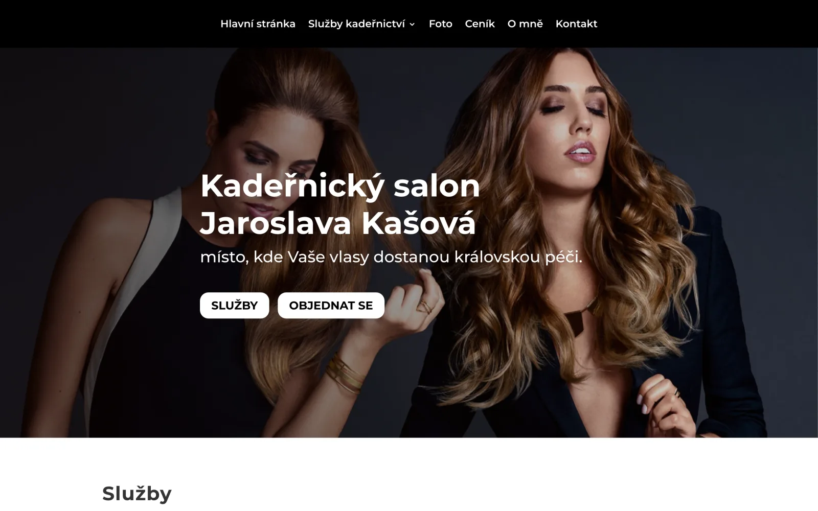 Web kadeřnického salonu Jarka Kašová